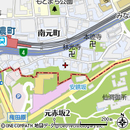 東京都新宿区南元町14周辺の地図