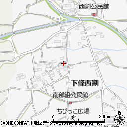 山梨県韮崎市大草町下條西割602周辺の地図