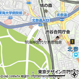東京都渋谷区代々木1丁目1周辺の地図