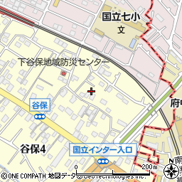 東京都国立市谷保4374-1周辺の地図