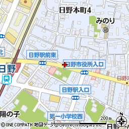 竹間邸_日野本町akippa駐車場周辺の地図