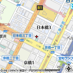 日本橋フロント駐車場【機械式/普通車】利用時間：土曜日7:00～22:00周辺の地図