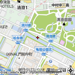 東京都江東区清澄2丁目1周辺の地図