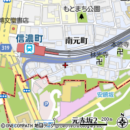 東京都新宿区南元町16周辺の地図