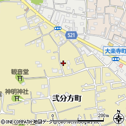 東京都八王子市弐分方町38周辺の地図