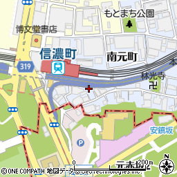 東京都新宿区南元町28周辺の地図