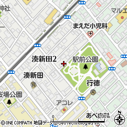 ナビパーク湊新田第２駐車場周辺の地図