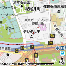紀尾井テラス周辺の地図
