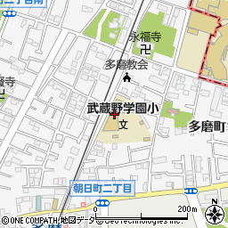 武蔵野学園小学校周辺の地図