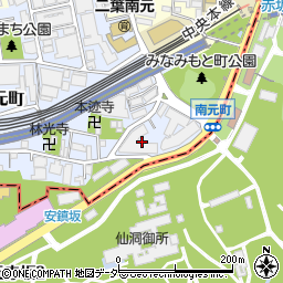 東京都新宿区南元町24周辺の地図