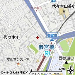 ロエベ参宮橋周辺の地図