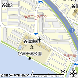 谷津南小学校周辺の地図