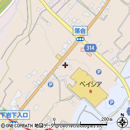 山梨県山梨市落合409-1周辺の地図