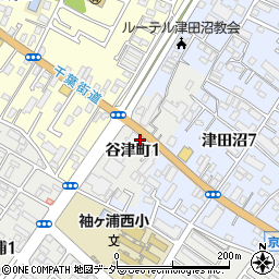 千葉県習志野市谷津町周辺の地図