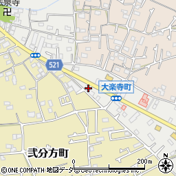 東京都八王子市大楽寺町128周辺の地図