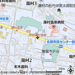 湯村温泉入口周辺の地図