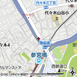 参宮橋駅周辺の地図