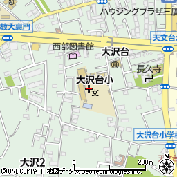 東京都三鷹市大沢2丁目6周辺の地図