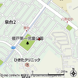 千葉県八街市泉台1丁目周辺の地図
