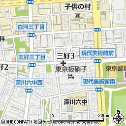 東京都江東区三好3丁目周辺の地図