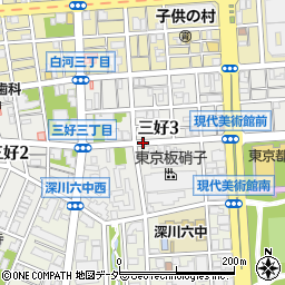 東京都江東区三好周辺の地図