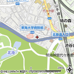 東京都渋谷区代々木1丁目2-9周辺の地図