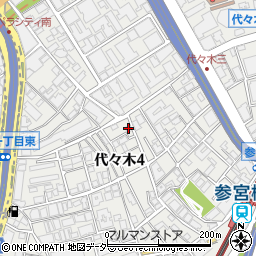 ゆりパレス参宮橋パート３周辺の地図