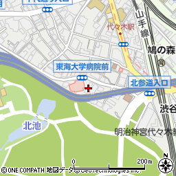 東京都渋谷区代々木1丁目2-8周辺の地図