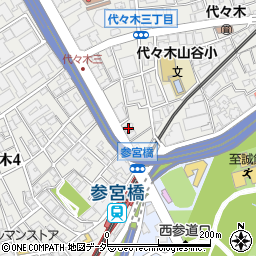 東京都渋谷区代々木3丁目41-12周辺の地図