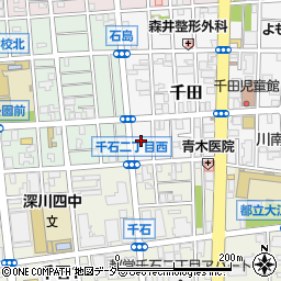 東京都江東区千田1周辺の地図