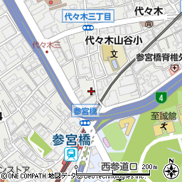 東京都渋谷区代々木3丁目41-8周辺の地図