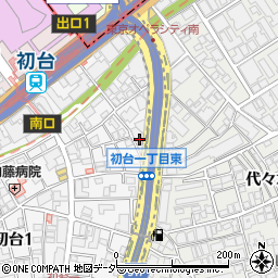 東京都渋谷区初台1丁目44周辺の地図