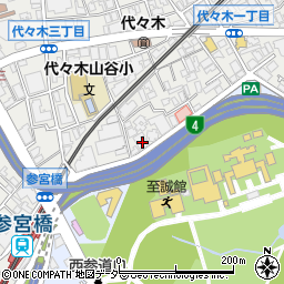 東京都渋谷区代々木3丁目57-8周辺の地図
