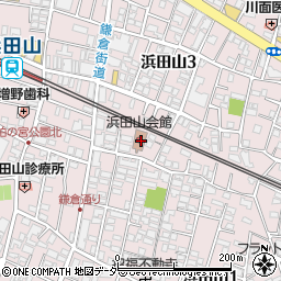 浜田山会館周辺の地図