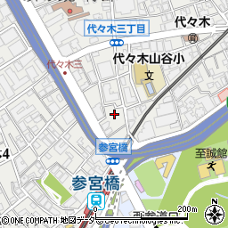 東京都渋谷区代々木3丁目41-5周辺の地図