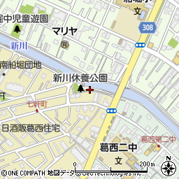 新川休養公園トイレ周辺の地図