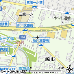 東京都三鷹市新川3丁目16-19周辺の地図