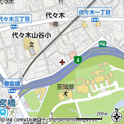 東京都渋谷区代々木3丁目57周辺の地図