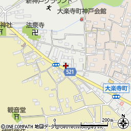 東京都八王子市大楽寺町118周辺の地図
