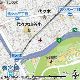 東京都渋谷区代々木3丁目57-15周辺の地図