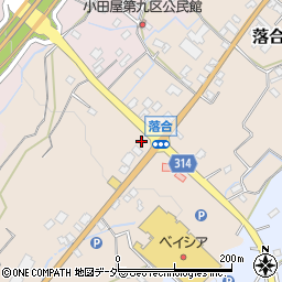 山梨県山梨市落合380周辺の地図