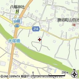 山梨県甲州市勝沼町山1175周辺の地図