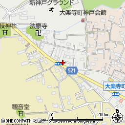東京都八王子市大楽寺町117周辺の地図
