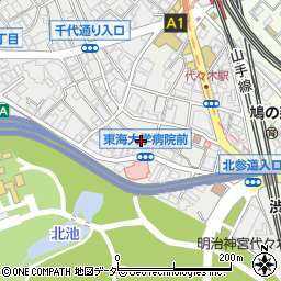東京都渋谷区代々木1丁目16-5周辺の地図