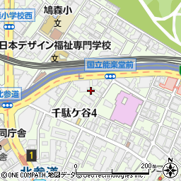 東京都渋谷区千駄ケ谷周辺の地図
