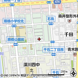 東京都江東区石島13周辺の地図