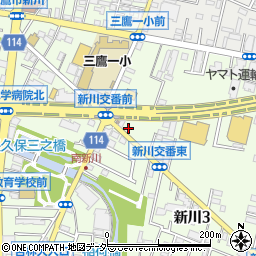 東京都三鷹市新川3丁目16-22周辺の地図