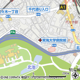 東京都渋谷区代々木1丁目4-8周辺の地図