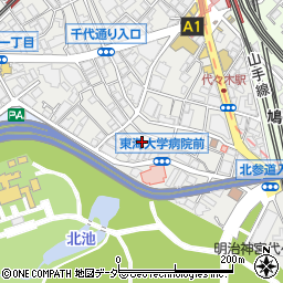 東京都渋谷区代々木1丁目16-4周辺の地図