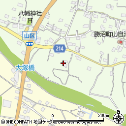 山梨県甲州市勝沼町山1173周辺の地図